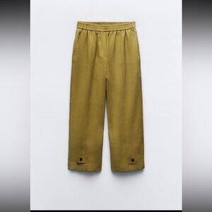 Zara Cuffed tapered pants with button straps